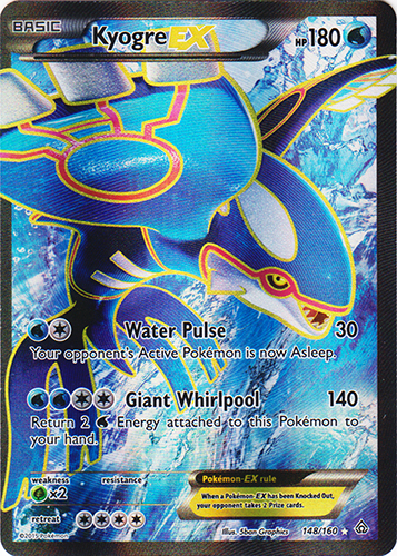 Kyogre-EX - 148/160 - Full Art Ultra Rare