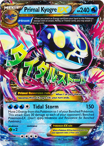 Primal Kyogre-EX - 55/160 - Rare Holo EX