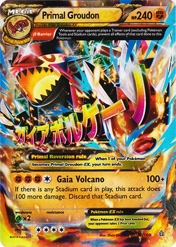 Primal Groudon-EX - 86/160 - Rare Holo EX