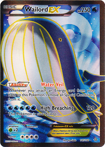 Wailord EX - 147/160 - Full Art