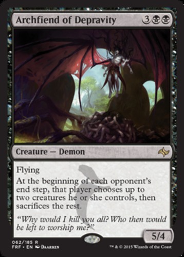 Archfiend of Depravity 1x FOIL FRF MTG Fate Reforged Rare MINT black Archfiend of Depravity 1x FOIL FRF MTG Fate Reforged Rare MINT black