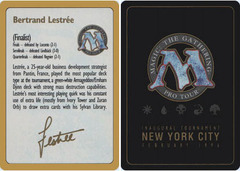 1996 Bertrand Lestree Biography Card