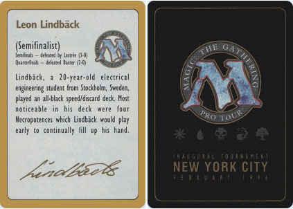 Biography - Leon Lindback - 1996 Biography - Leon Lindback - 1996