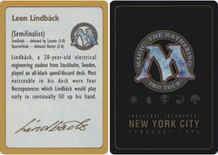 1996 Leon Lindback Biography Card