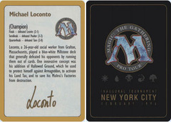 1996 Michael Loconto Biography Card