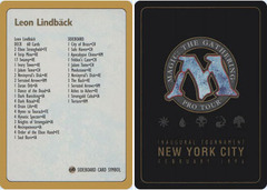 1996 Leon Lindback Decklist Card