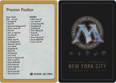 1996 Preston Poulter Decklist Card