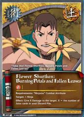 Flower Shuriken: Burning Petals and Fallen Leaves - J-637 - Common - 1st Edition