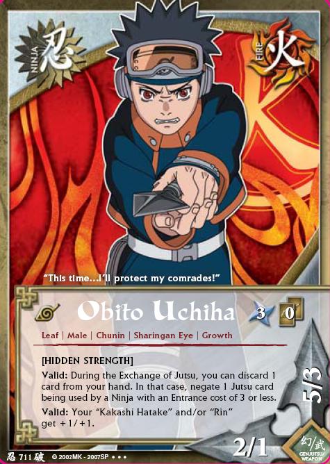 Obito Uchiha #711 1ST EDITION Naruto saving CCG