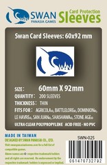 Swan Card Sleeves: 60x92 mm Std Euro -160 count