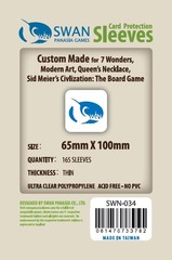 Swan Card Sleeves: 65x100 mm 7 Wonders, Copper - 165 count