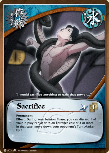 Sacrifice - M-503 - Common - 1st Edition