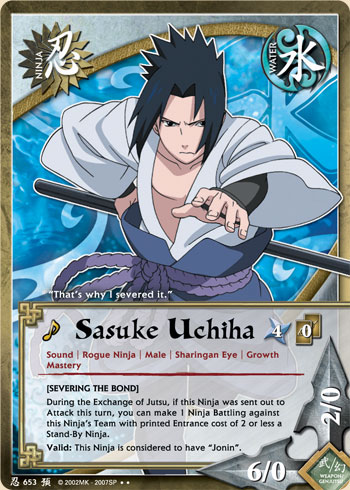 Sasuke Uchiha - N-653 - Rare - 1st Edition