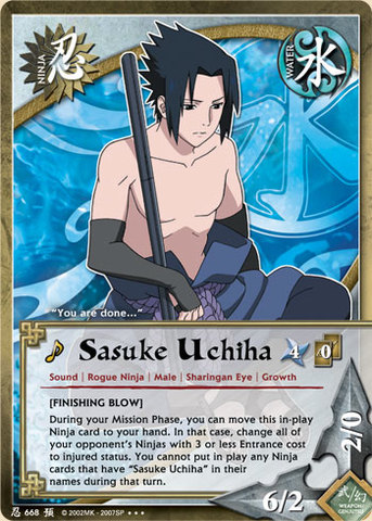 1X sale NO.38 SASUKE AND ITACHI NARUTO JAPANESE FOIL CARD TCG CCG VINTAGE 2004 MA