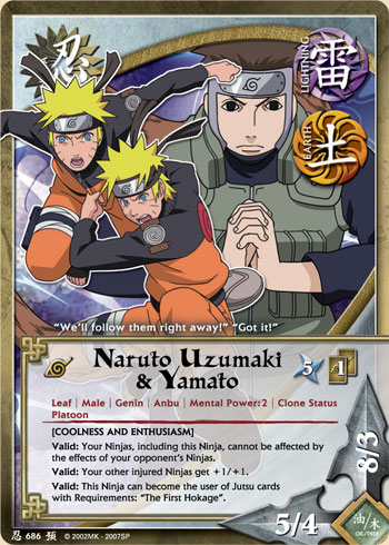 Naruto Uzumaki & Yamato - N-686 - Common - 1st Edition