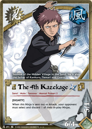 The 4th Kazekage - N-691 - Super Rare - 1st Edition - Foil