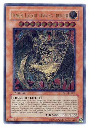 Hamon, Lord of Striking Thunder - SOI-EN002 - Ultimate Rare - 1st Edition Hamon, Lord of Striking Thunder - SOI-EN002 - Ultimate Rare - 1st Edition