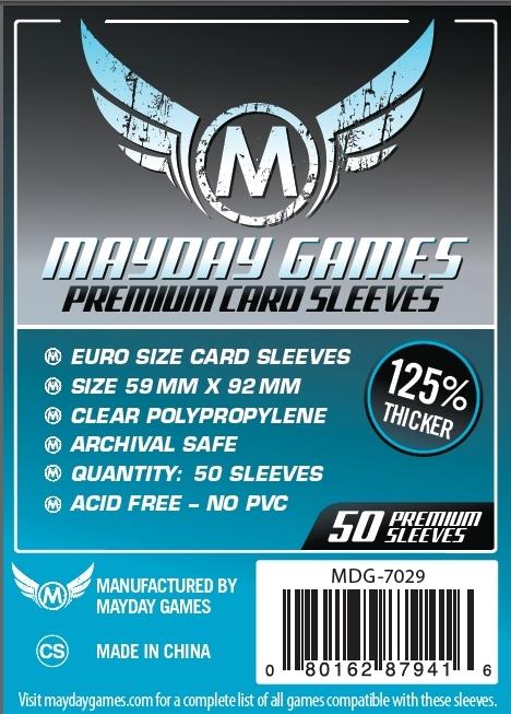 Mayday Games PREMIUM Euro Card Sleeves 50ct