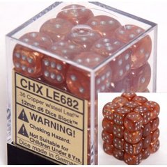 36 Copper /steel Leaf 12mm D6 Dice Block - CHXLE682