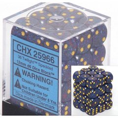 36 Twilight Speckled 12mm D6 Dice Block - CHX25966