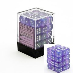 36 Purple w/white Borealis 12mm D6 Dice Block - CHX27807