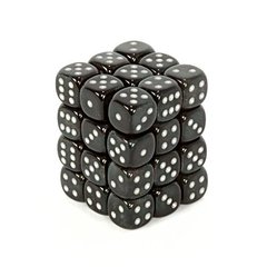 27828 36 Smoke w/silver Borealis 12mm D6 Dice Block