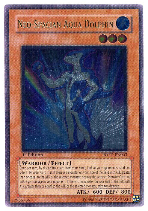 Neo-Spacian Aqua Dolphin - POTD-EN003 - Ultimate Rare - 1st Edition