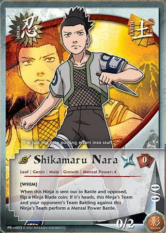 Shikamaru Nara - PR-US003 - Common - 1st Edition