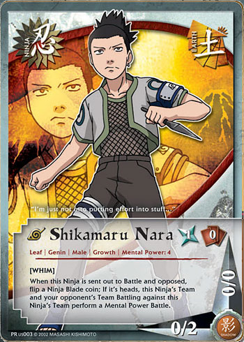Shikamaru Nara - PR-US003 - Common - 1st Edition