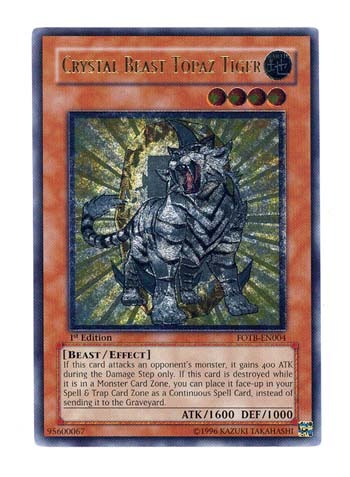 Outlet Yugioh Crystal Beast Topaz Tiger Card