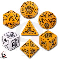 Deadlands Orange / Black 7 Dice Set