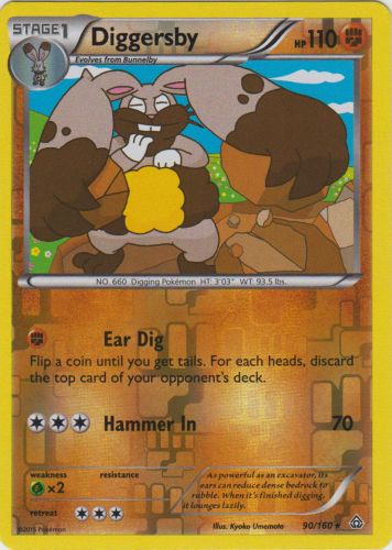 Diggersby - 90/160 - Rare - Reverse Holo