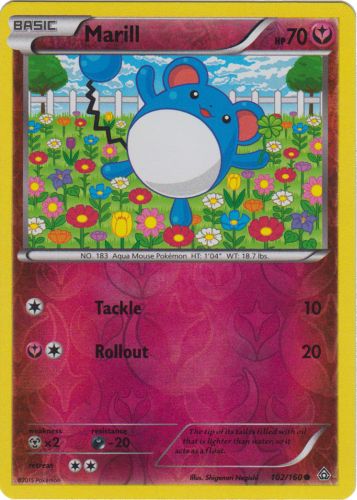 Marill - 102/160 - Common - Reverse Holo