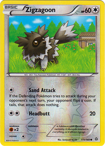 Zigzagoon - 111/160 - Common - Reverse Holo