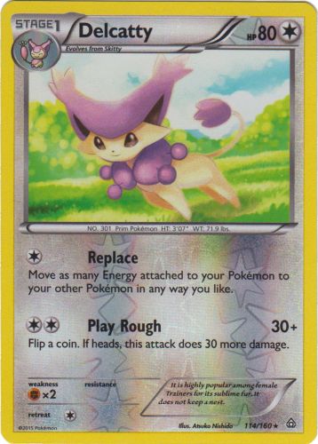 Delcatty - 114/160 - Rare - Reverse Holo