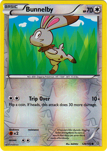 Bunnelby - 120/160 - Common - Reverse Holo