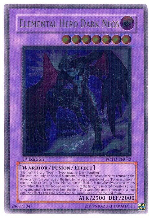 Elemental Hero Dark Neos - POTD-EN033 - Ultimate Rare - 1st Edition