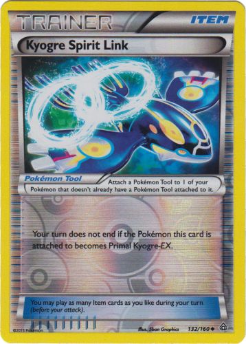 Kyogre Spirit Link - 132/160 - Uncommon - Reverse Holo