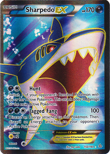 Sharpedo-EX - 152/160 - Full Art Ultra Rare