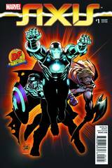 DF AVENGERS X-MEN AXIS #1 DF EXC GOLD KUBERT SGN (C: 0-1-2)