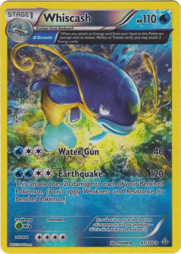 Whiscash - 41/160 - Rare - Reverse Holo