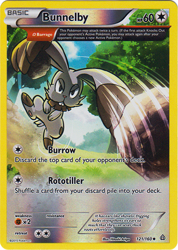 Bunnelby - 121/160 - Uncommon - Reverse Holo