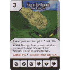 Horn of the Unicorn - Basic Action Card (Die & Card Combo)