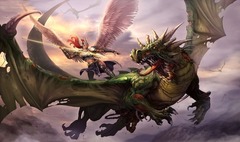 Angel vs Zombie Dragon Playmat