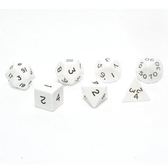 05859 Jumbo Dice Set 7 Polyhedral White 28mm