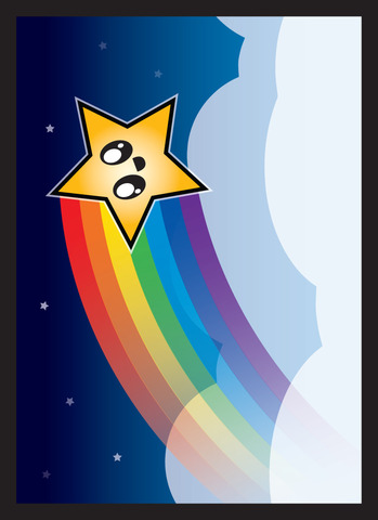 Legion Rainbow Star Sleeves 50 count