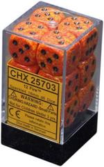 12 Fire Speckled 16mm D6 Dice Set - CHX25703