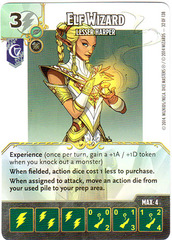 Elf Wizard - Lesser Harper (Die & Card Combo)