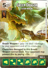 Green Dragon - Lesser Dragon (Die & Card Combo)