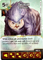 Owlbear - Lesser Beast (Die & Card Combo)